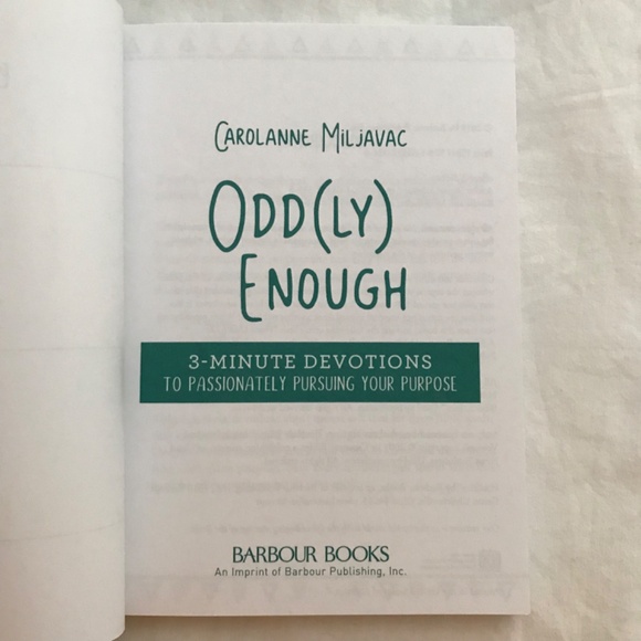 ๐3/$35 Odd(ly) Enough: 3-Minute Devotions to Passionately Pursuing Your Purpose - Picture 6 of 7